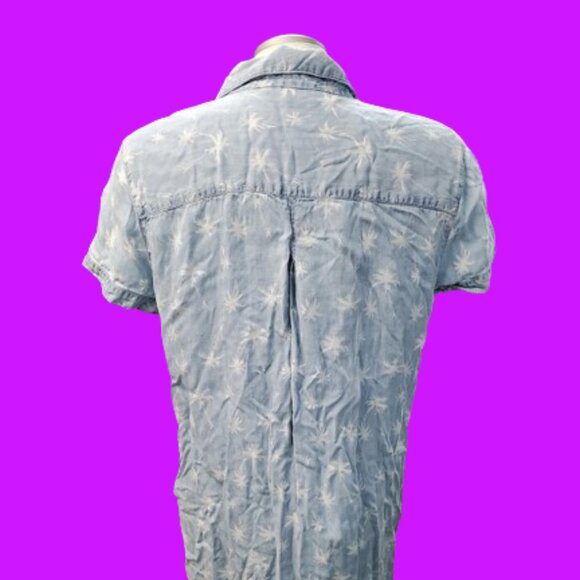 Summer Palm Tree Shirt Dress - Picture 3 of 10